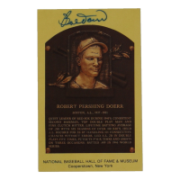 Bobby Doerr Signed Hall of Fame Plaque Postcard (JSA) at PristineAuction.com