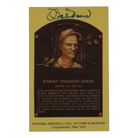 Bobby Doerr Signed Hall of Fame Plaque Postcard (JSA) at PristineAuction.com