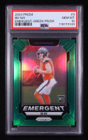 Bo Nix 2024 Panini Prizm Emergent Prizms Green #3 RC (PSA 10) at PristineAuction.com
