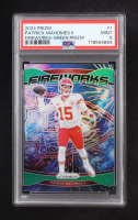 Patrick Mahomes II 2024 Panini Prizm Fireworks Prizms Green #1 (PSA 9) at PristineAuction.com