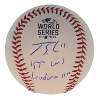 Jorge Soler Signed 2021 World Series Logo Baseball Inscribed "1st WS Leadoff HR" (JSA) at PristineAuction.com