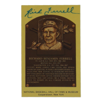 Rick Ferrell Signed Hall of Fame Plaque Postcard (JSA) at PristineAuction.com