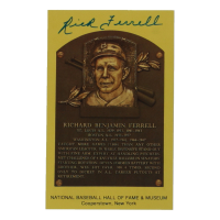 Rick Ferrell Signed Hall of Fame Plaque Postcard (JSA) at PristineAuction.com