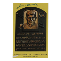 Joe Sewell Signed Hall of Fame Plaque Postcard (JSA) at PristineAuction.com