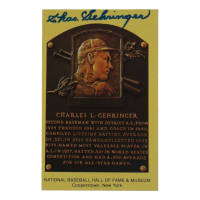 Charlie Gehringer Signed Hall of Fame Plaque Postcard (JSA) at PristineAuction.com