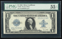1923 U.S. $1 Silver Certificate - Blue Seal (PMG About Uncirculated 55 EPQ) at PristineAuction.com