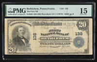 1902 U.S. $20 Twenty Dollars First National Banknote - Bethlehem, Pennsylvania (PMG CF15) at PristineAuction.com