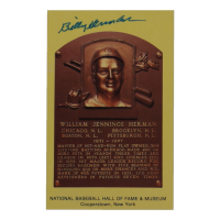 Billy Herman Signed Hall of Fame Plaque Postcard (JSA) at PristineAuction.com