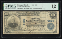 1902 U.S. $10 Ten Dollars First National Banknote - Chicago, Illinois (PMG Fine 12) at PristineAuction.com