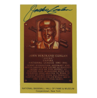 Jocko Conlan Signed Hall Of Fame Plaque Postcard (JSA) at PristineAuction.com