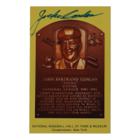 Jocko Conlan Signed Hall Of Fame Plaque Postcard (JSA) at PristineAuction.com