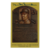 Duke Snider Signed Hall Of Fame Plaque Postcard (JSA) at PristineAuction.com