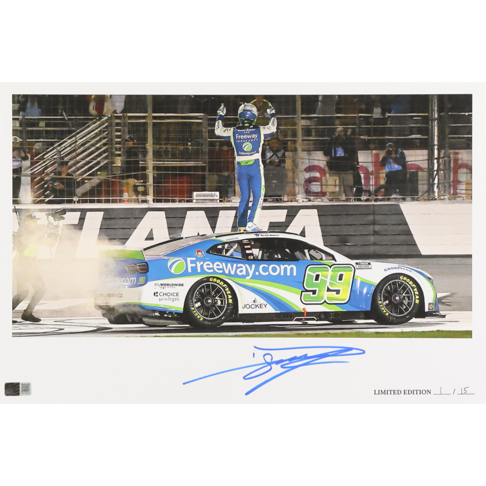 Daniel Suarez Signed LE "2024 Ambetter Health 400 Victory" 12x18 Print (PA) at PristineAuction.com