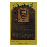 Stan Musial Signed Hall of Fame Plaque Postcard (JSA) at PristineAuction.com