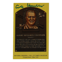 Albert Benjamin "Happy" Chandler Signed Hall Of Fame Plaque Postcard (JSA) at PristineAuction.com
