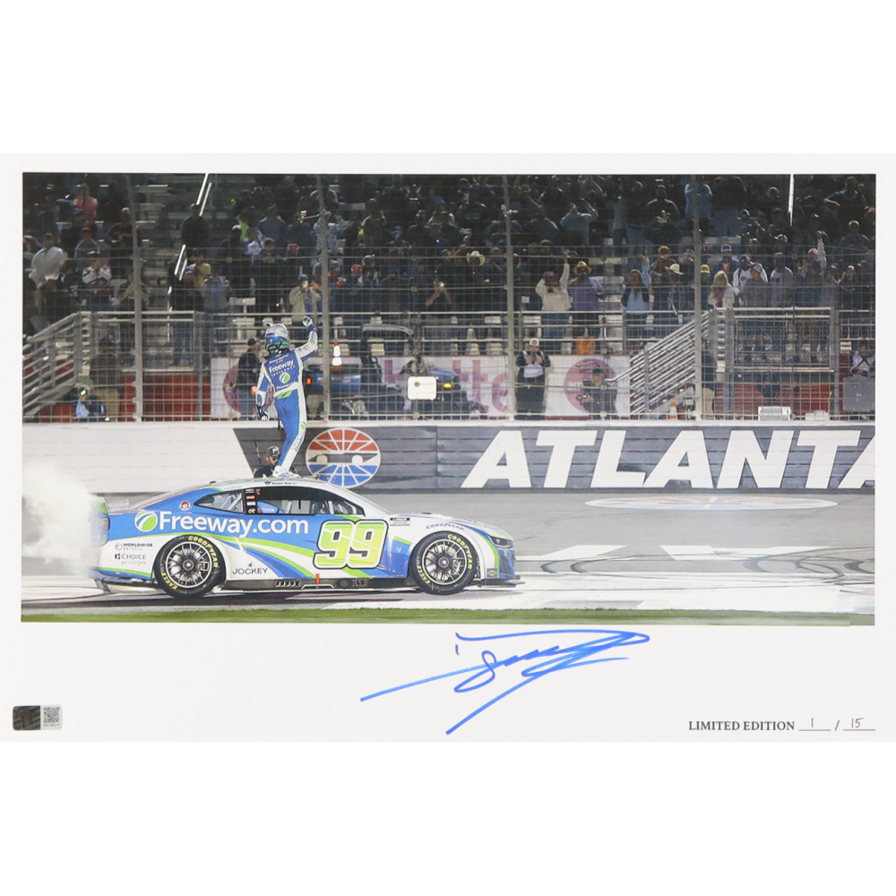 Daniel Suarez Signed LE "2024 Ambetter Health 400 Victory" 12x18 Print (PA) at PristineAuction.com