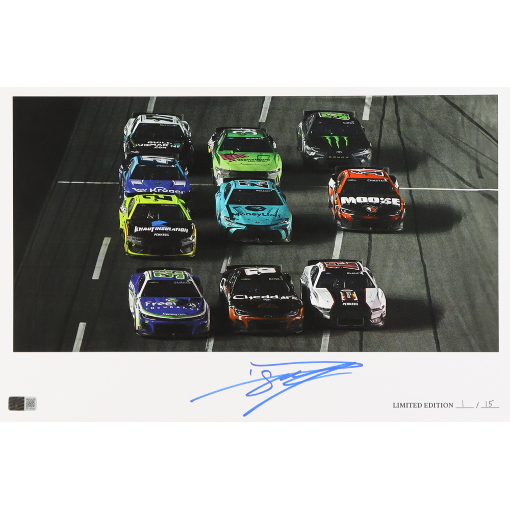 Daniel Suarez Signed LE "2024 Ambetter Health 400 Victory" 12x18 Print (PA) at PristineAuction.com