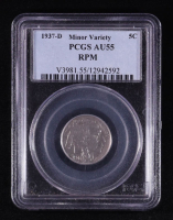 1937-D Buffalo Nickel, Minor Variety RPM (PCGS AU55) at PristineAuction.com