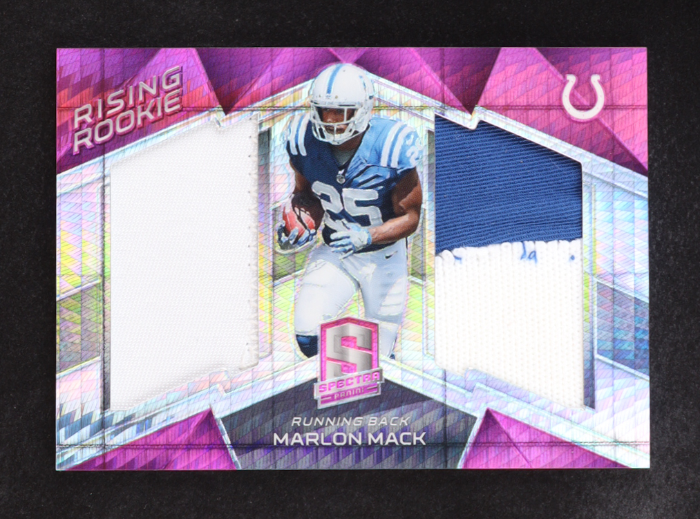 Marlon Mack 2017 Panini Spectra Rising Rookie Materials Neon Pink #18 #05/15 RC at PristineAuction.com Marlon Mack 2017 Panini Spectra Rising Rookie Materials Neon Pink #18 #05/15 RC at PristineAuction.com