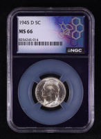 1945-D Jefferson "War" Nickel - 35% Silver (NGC MS66) at PristineAuction.com