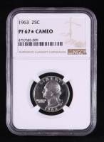 1963 Proof Washington Silver 25c (NGC PF67* CAMEO) at PristineAuction.com