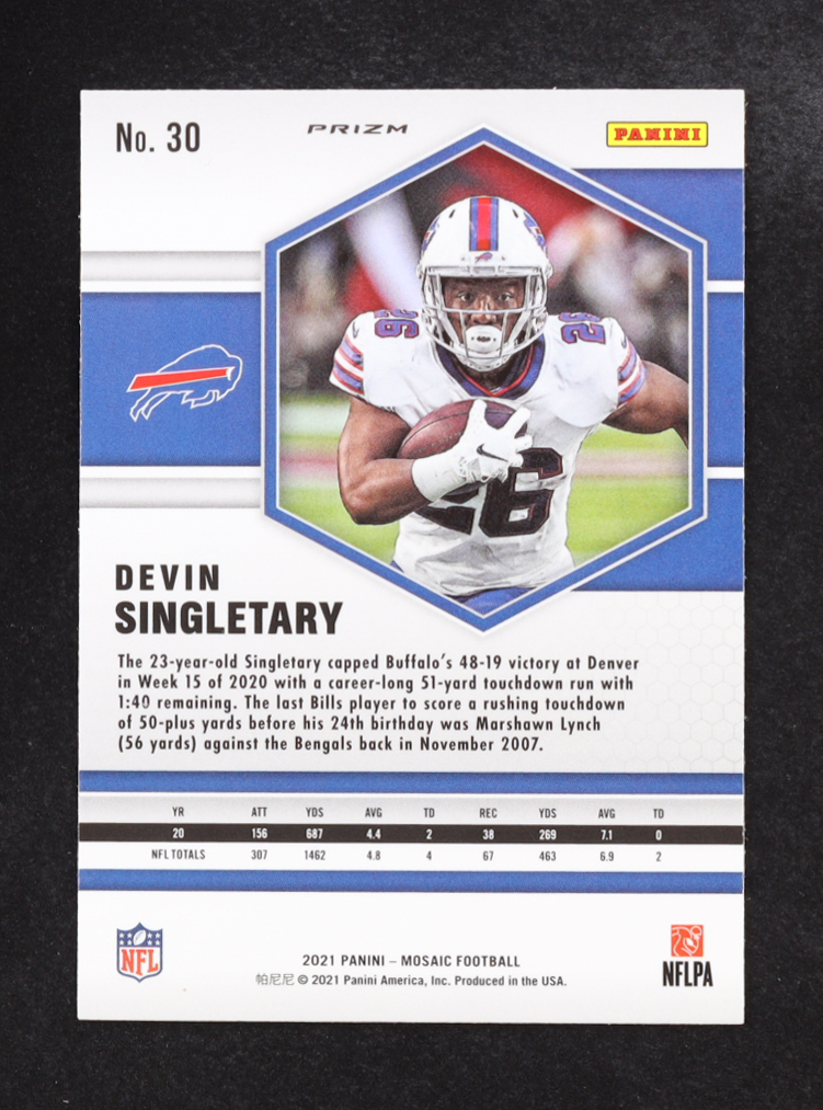 Devin Singletary 2021 Panini Mosaic Mosaic Genesis #30 at PristineAuction.com Devin Singletary 2021 Panini Mosaic Mosaic Genesis #30 at PristineAuction.com