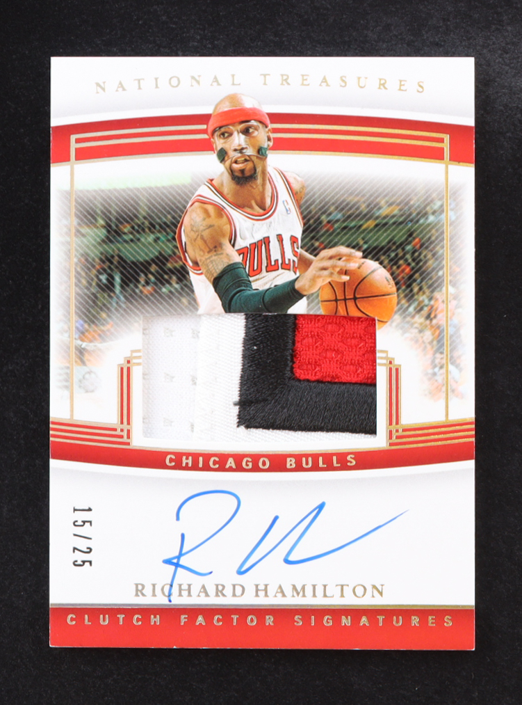Richard Hamilton 2019-20 Panini National Treasures Clutch Factor Jersey Signatures Prime #8 #15/25 at PristineAuction.com Richard Hamilton 2019-20 Panini National Treasures Clutch Factor Jersey Signatures Prime #8 #15/25 at PristineAuction.com