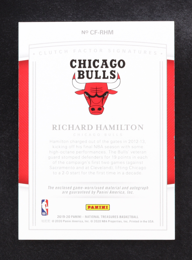 Richard Hamilton 2019-20 Panini National Treasures Clutch Factor Jersey Signatures Prime #8 #15/25 at PristineAuction.com Richard Hamilton 2019-20 Panini National Treasures Clutch Factor Jersey Signatures Prime #8 #15/25 at PristineAuction.com