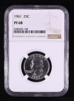 1961 Proof Washington Silver 25c (NGC PF68) at PristineAuction.com