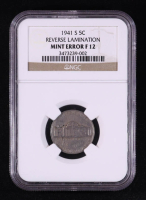 1941-S Jefferson Nickel, Reverse Lamination (NGC MINT ERROR F12) at PristineAuction.com