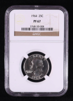1964 Proof Washington Silver 25c (NGC PF67) at PristineAuction.com