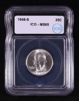 1948-S Washington Silver 25¢  (ICG MS65) at PristineAuction.com