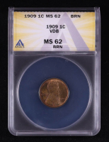 1909-VDB Lincoln Wheat Cent (ANACS MS62 BRN) at PristineAuction.com