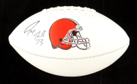 Joe Thomas Signed Browns Logo White Panel Football (Schwartz) at PristineAuction.com