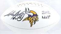 Adrian Peterson Signed Vikings Logo Football Inscribed "2012 MVP" (Beckett) at PristineAuction.com