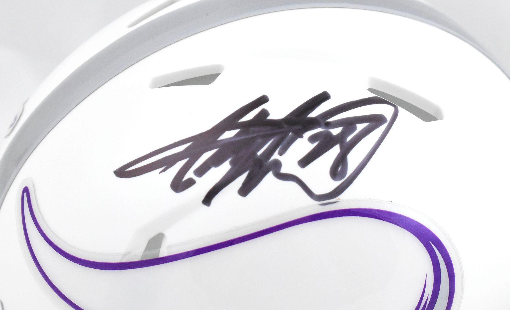 Adrian Peterson Signed Vikings Alternate Speed Mini Helmet (Beckett) at PristineAuction.com Adrian Peterson Signed Vikings Alternate Speed Mini Helmet (Beckett) at PristineAuction.com