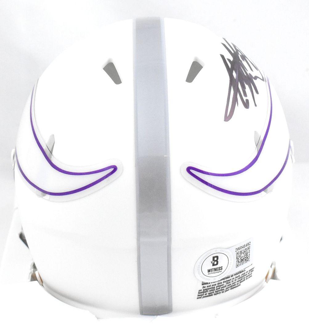 Adrian Peterson Signed Vikings Alternate Speed Mini Helmet (Beckett) at PristineAuction.com Adrian Peterson Signed Vikings Alternate Speed Mini Helmet (Beckett) at PristineAuction.com