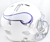 JJ McCarthy Signed Vikings Full-Size Authentic On-Field Alternate Speed Helmet (Beckett) at PristineAuction.com
