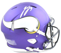 JJ McCarthy Signed Vikings Full-Size Authentic On-Field Speed Helmet (Beckett) at PristineAuction.com