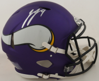 JJ McCarthy Signed Vikings Full-Size Authentic On-Field Speed Helmet (Beckett) at PristineAuction.com