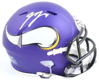 JJ McCarthy Signed Vikings Speed Mini Helmet (Beckett) at PristineAuction.com