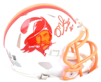 Mike Alstott Signed Buccaneers Throwback Alternate Speed Mini Helmet (Beckett) at PristineAuction.com