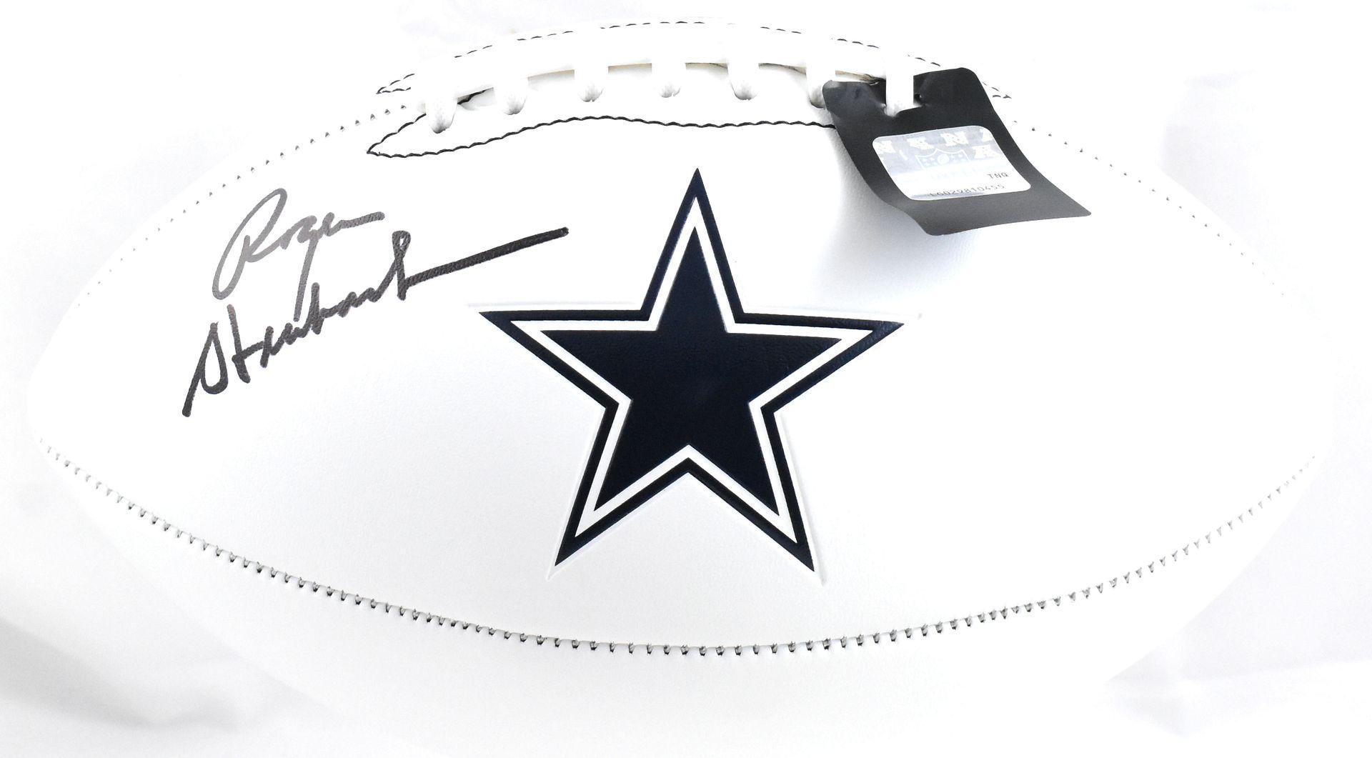 Roger Staubach Signed Cowboys Logo Football (Beckett) at PristineAuction.com Roger Staubach Signed Cowboys Logo Football (Beckett) at PristineAuction.com
