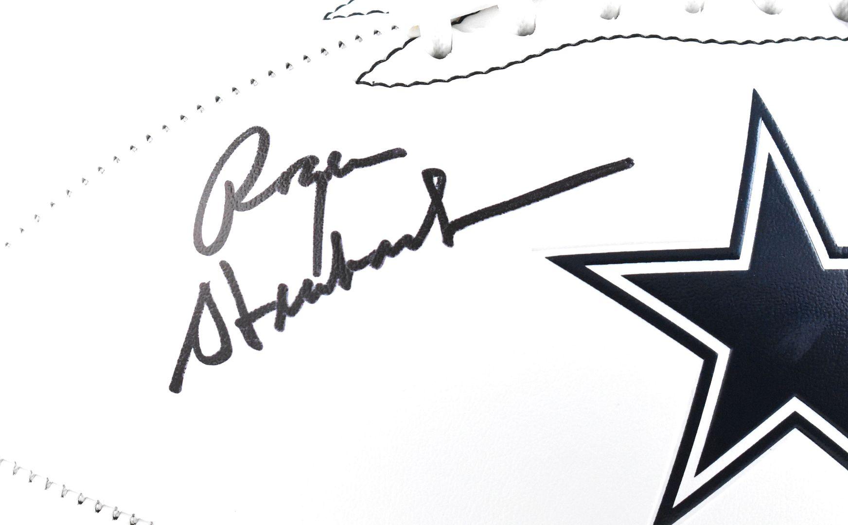 Roger Staubach Signed Cowboys Logo Football (Beckett) at PristineAuction.com Roger Staubach Signed Cowboys Logo Football (Beckett) at PristineAuction.com