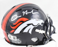 Dre Greenlaw Signed Broncos Speed Mini Helmet (Beckett) at PristineAuction.com