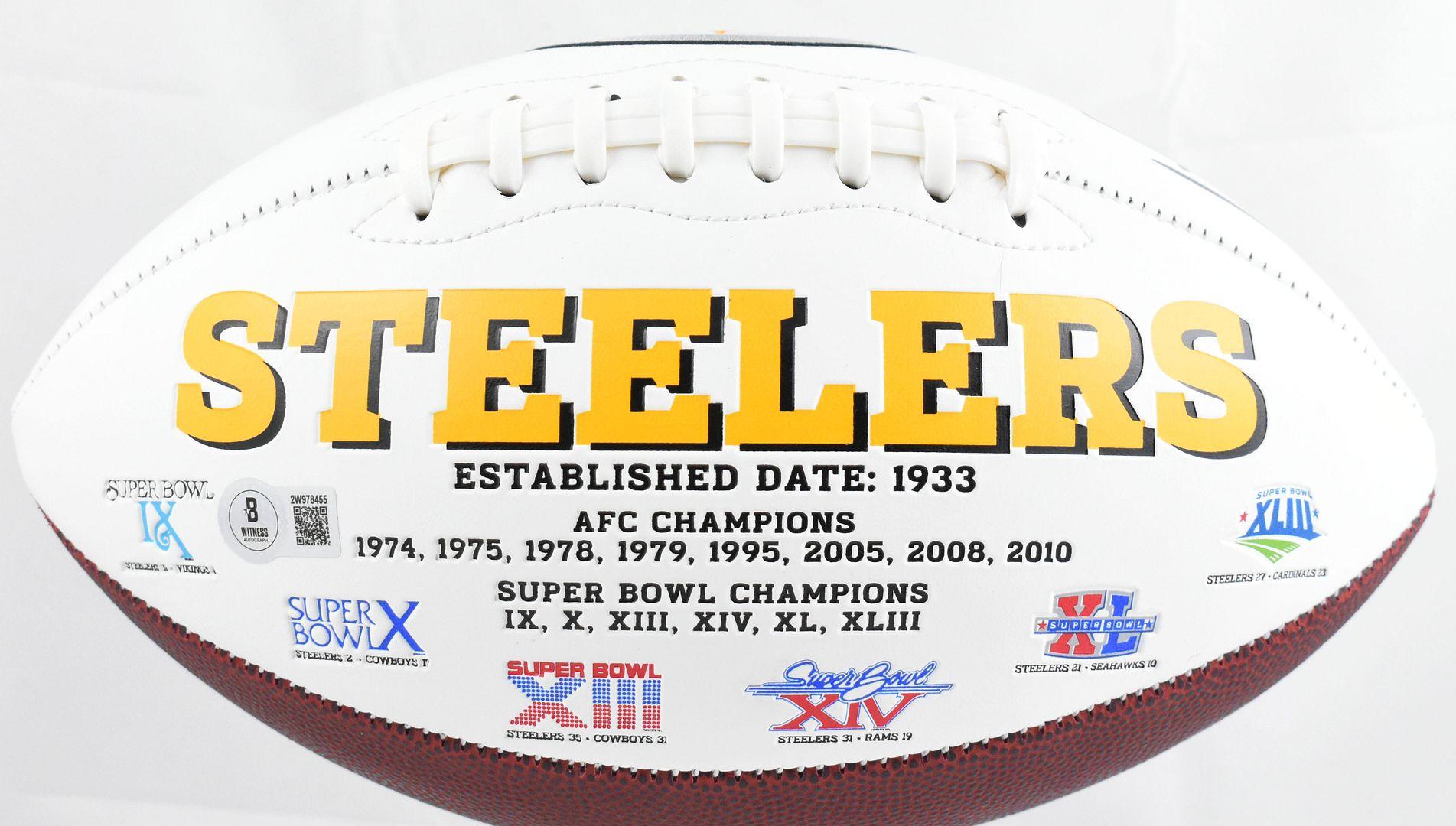 T. J. Watt Signed Steelers Logo Football (Beckett) at PristineAuction.com T. J. Watt Signed Steelers Logo Football (Beckett) at PristineAuction.com
