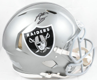 Ashton Jeanty Signed Raiders Full-Size Authentic On-Field Flash Alternate Speed Helmet (Beckett) at PristineAuction.com