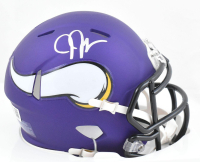 Justin Jefferson Signed Vikings Speed Mini Helmet (Beckett) at PristineAuction.com