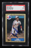 Tim Raines Signed 1987 Topps #30 (SGC Authentic) at PristineAuction.com