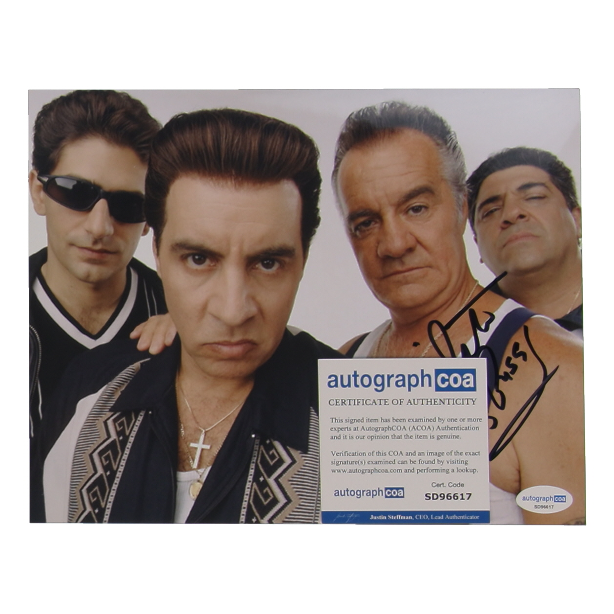 Vincent Pastore Signed "The Sopranos" 8x10 Photo Inscribed "Big Pussy" (ACOA) at PristineAuction.com Vincent Pastore Signed "The Sopranos" 8x10 Photo Inscribed "Big Pussy" (ACOA) at PristineAuction.com